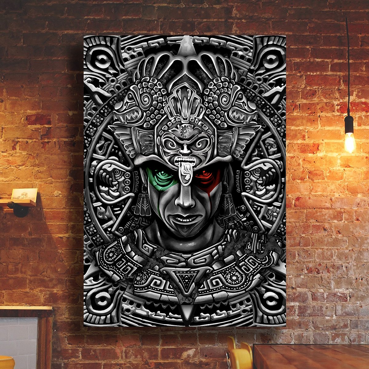 Aztec Art 3D All Over Printed Poster Vertical