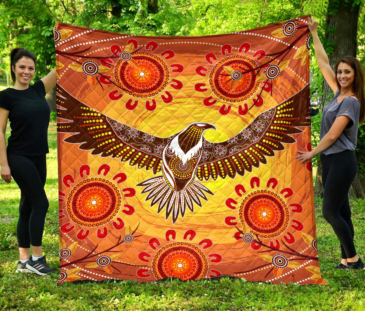 Aboriginal Decors Australian Gifts Power Eagle Quilt