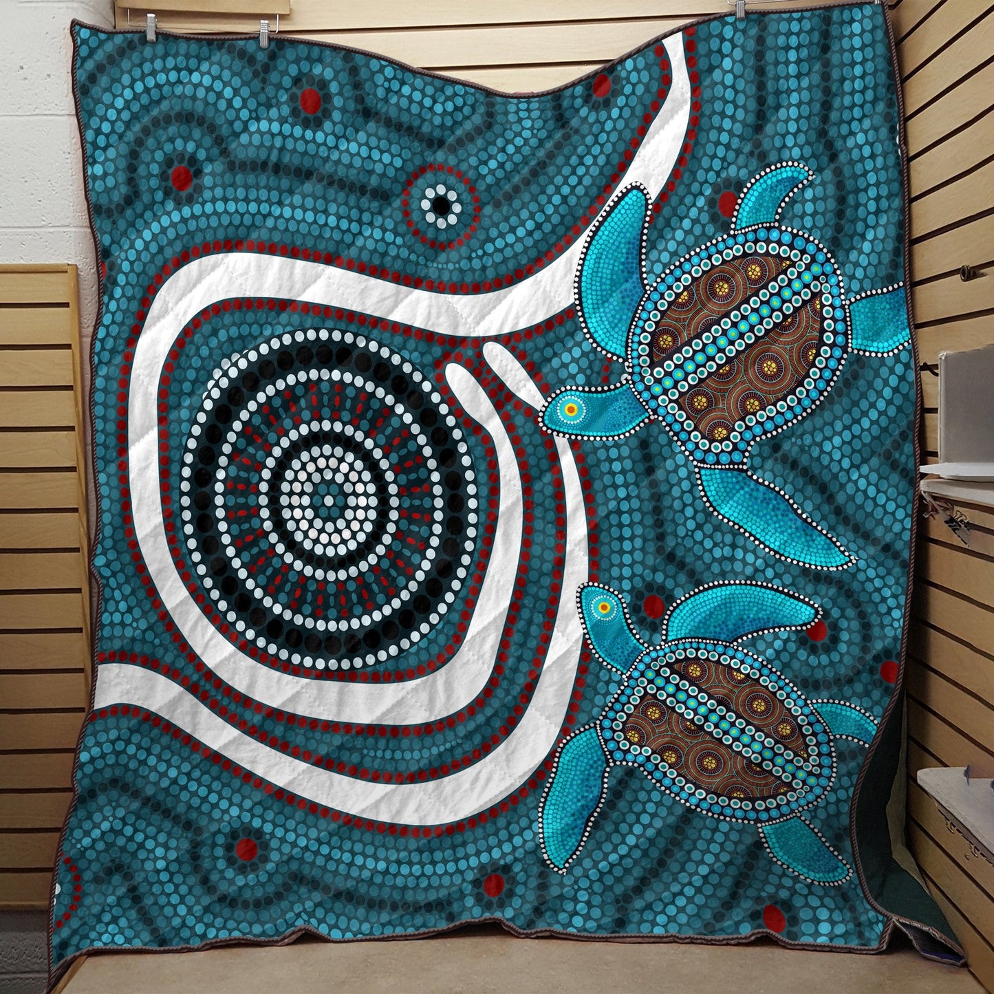 Aboriginal Decors Australian Gifts Blue turtles Quilt