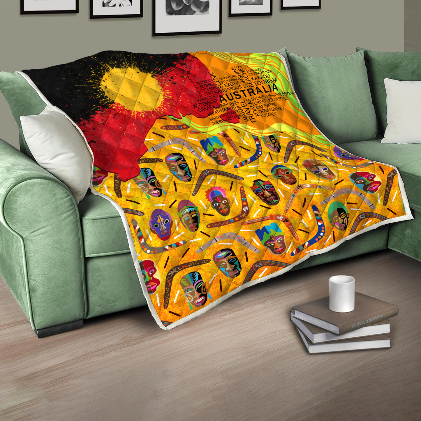 Tmarc Tee Aboriginal Decors Australian Gifts Indigenous Boomerang Quilt SN28062108