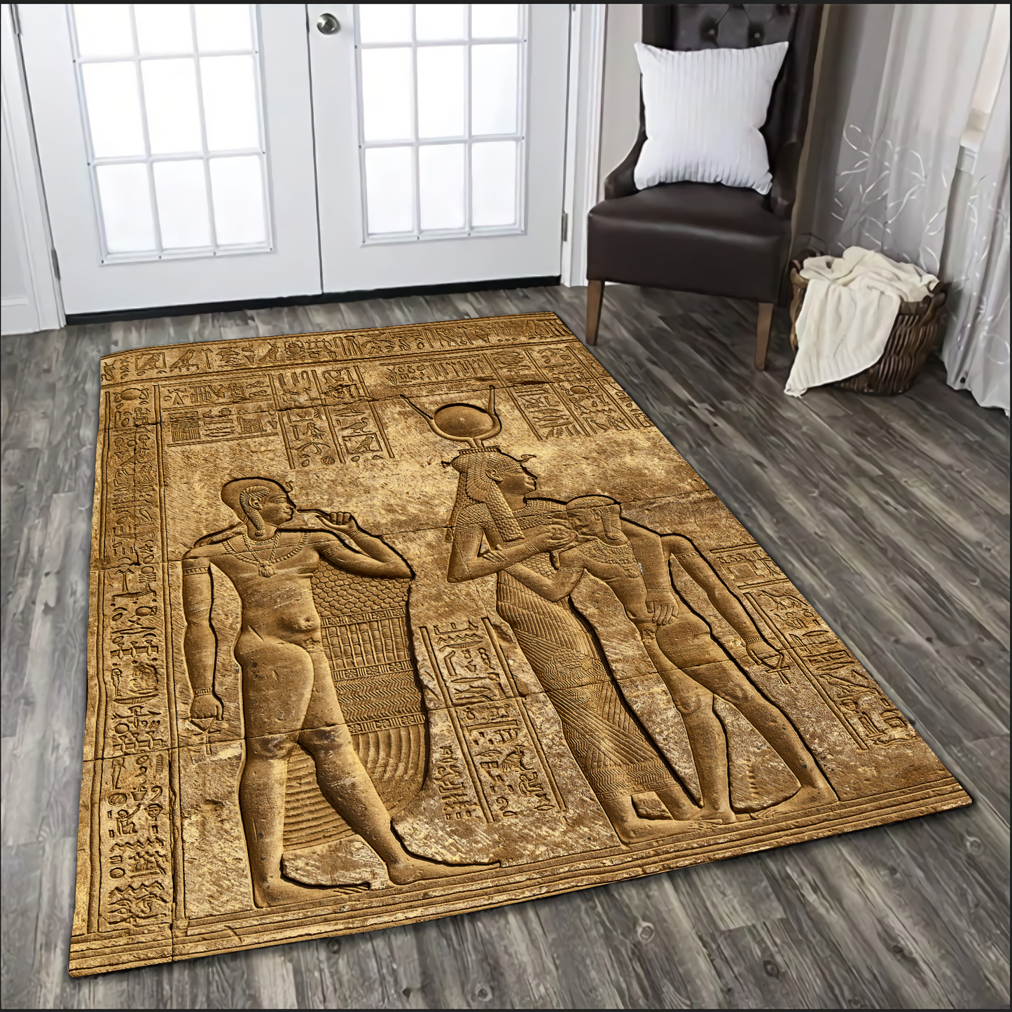 Ancient Egyptian Gods Treasure Mythology Culture Rug