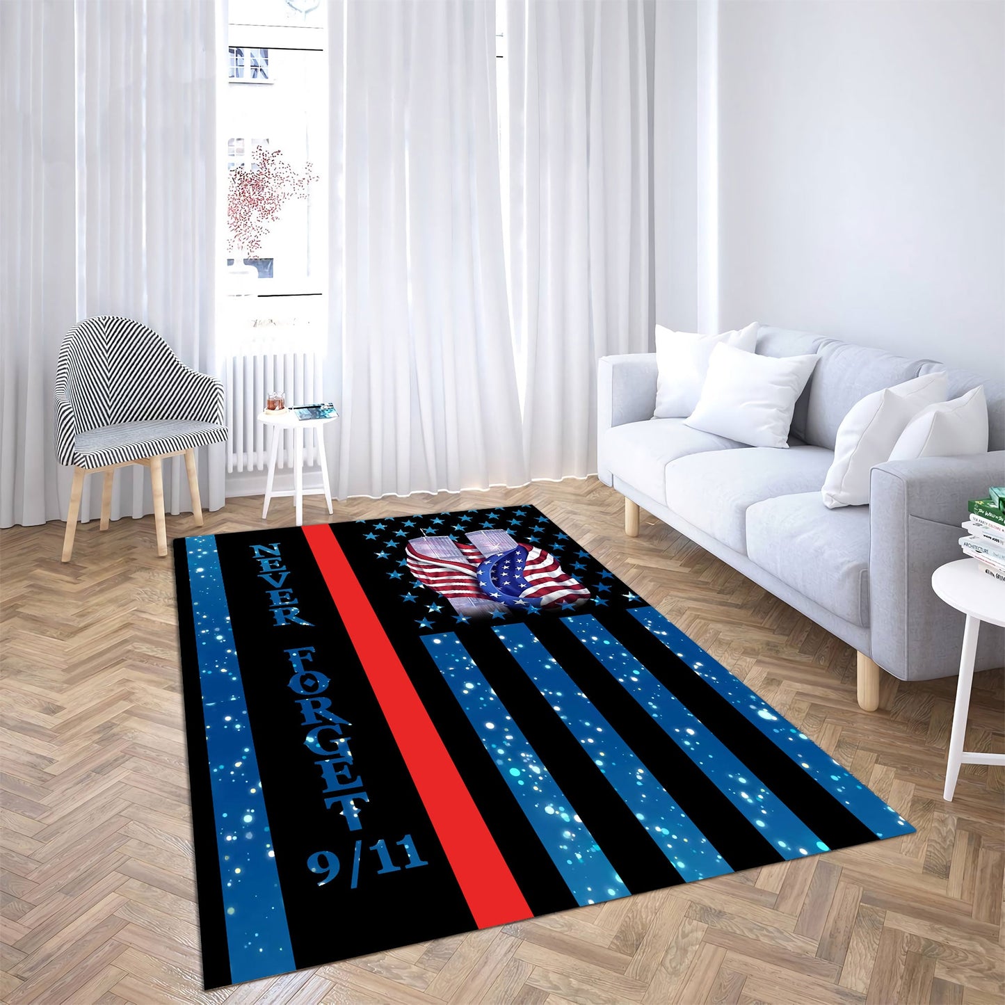 Never Forget Firefighter Premium Rug