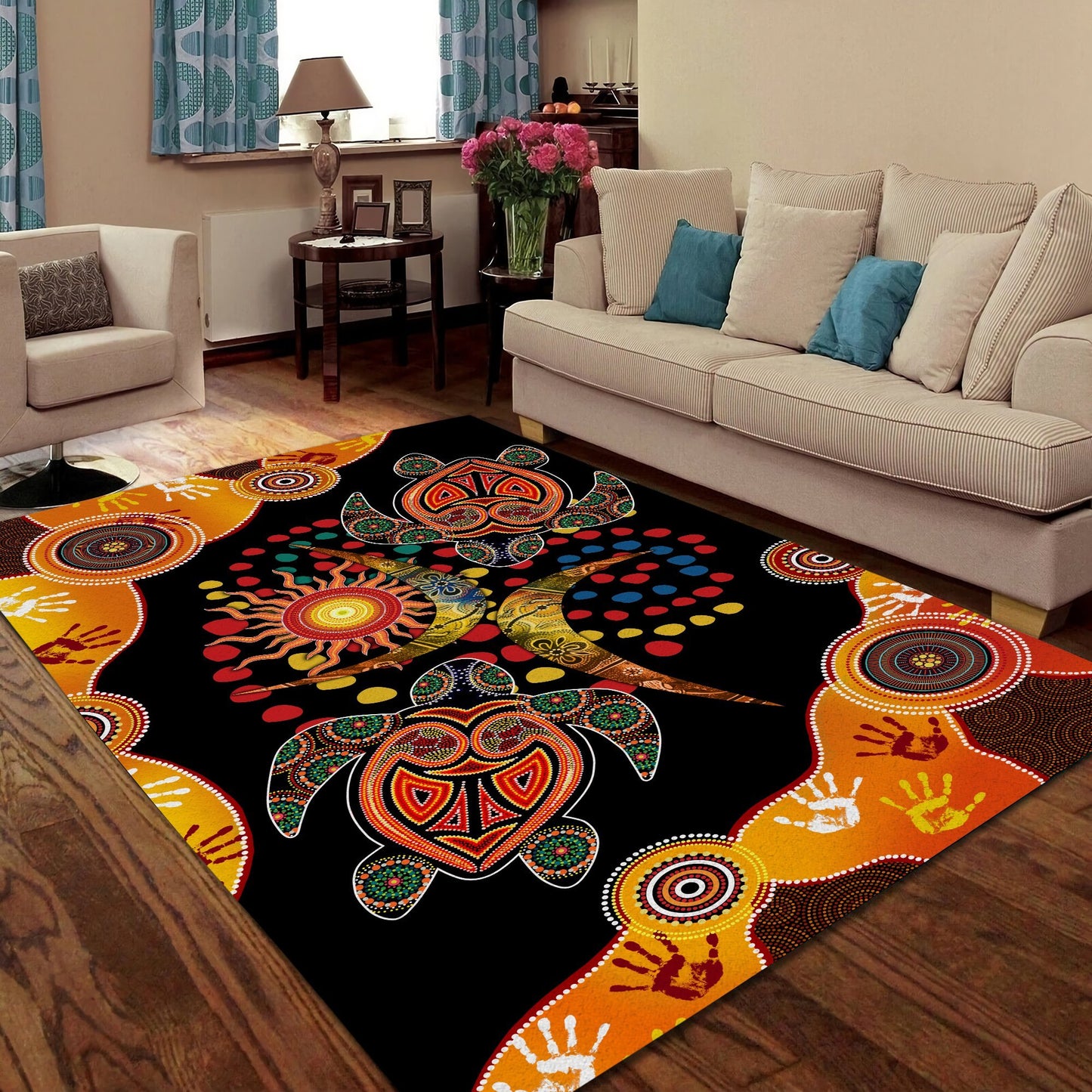 Aboriginal Naidoc Week 2021 Turtles 3D Design Rug