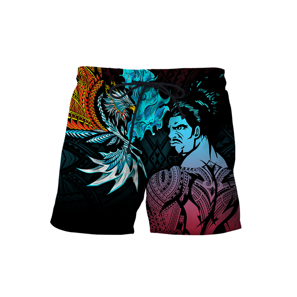 Amazing Polynesian Warrior 3D Tattoo Unisex Deluxe Hoodie ML