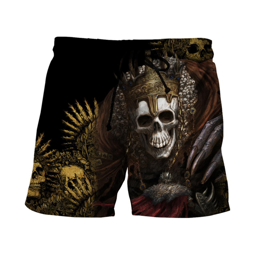 Unique Unisex All Over Printed King Skull Shirts MEI