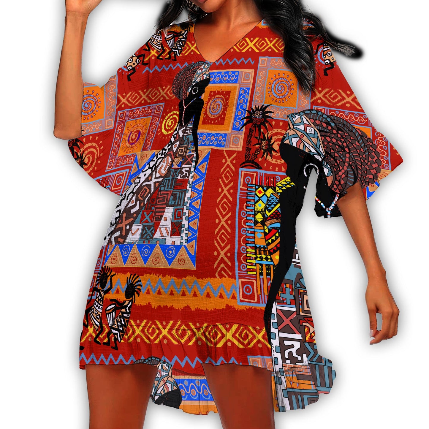 African Girl No 6 Swimsuit Cover Up NTN10072102