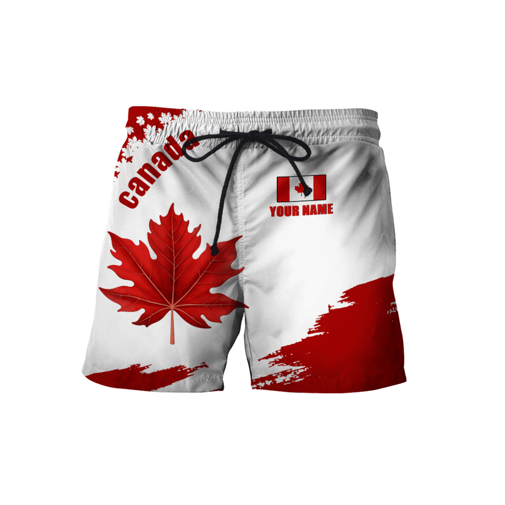 Canada Day No3 Personalized Name Pullover Premium Combo Baseball Shirt and Short Maple Leaf