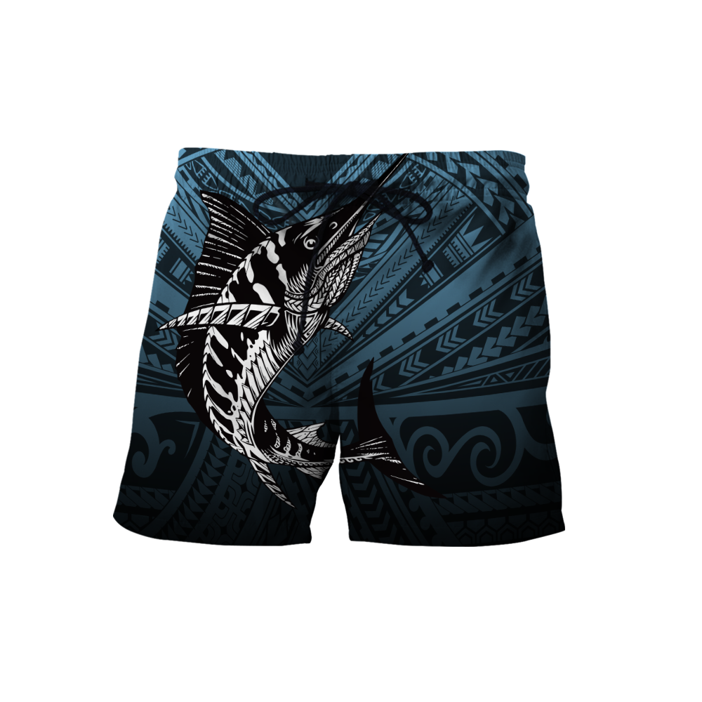 Amazing Polynesian Mahi Mahi Go Fishing Hawaii Shirt Combo With Short