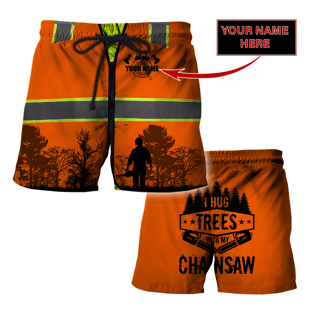 3D Chainsaw Logger Custom Name Unisex Shirts