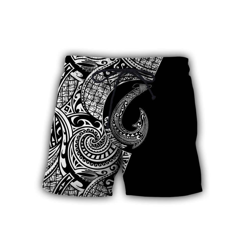 Amazing Polynesian Go Fishing Personalized Tattoo Hawaii Shirt Combo With Short