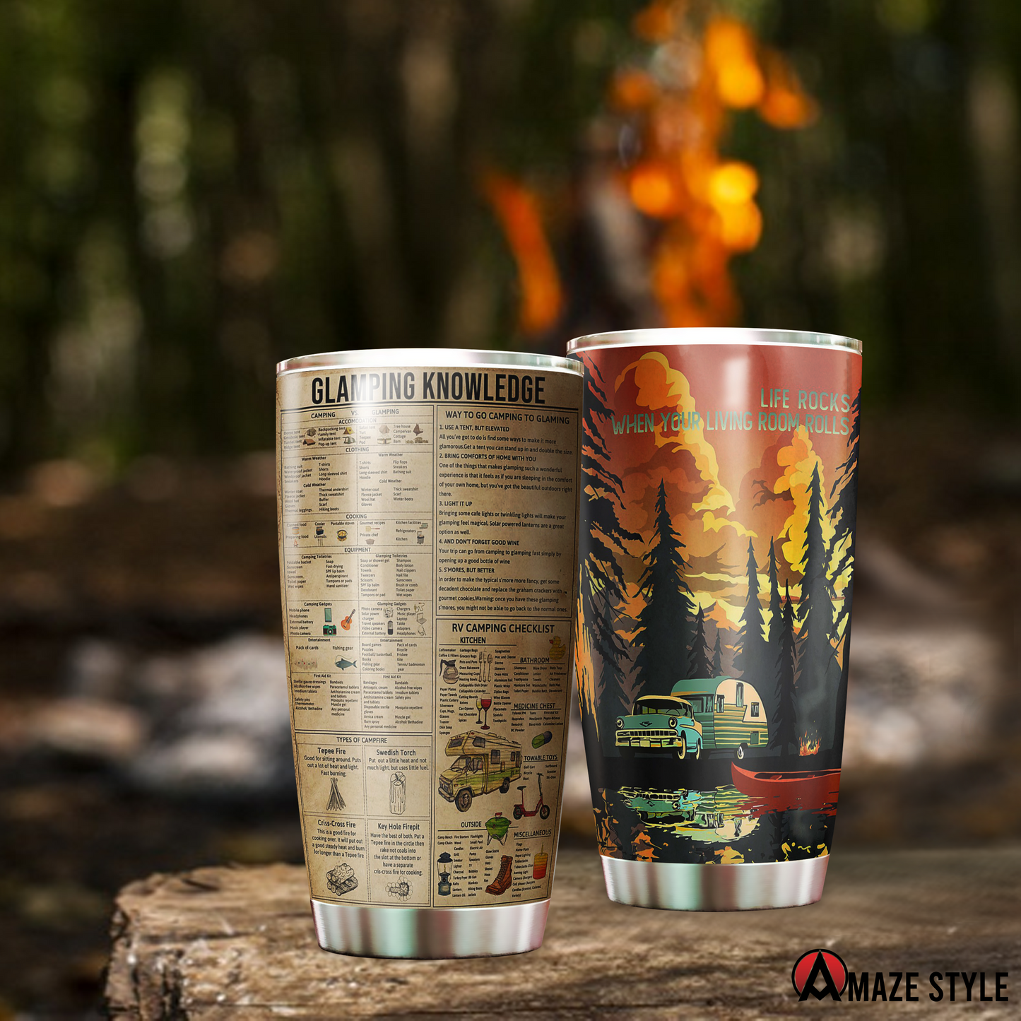 Glamping Knowledge Limited by SUN Tumbler 20 Oz SU240309 - Amaze Style™-