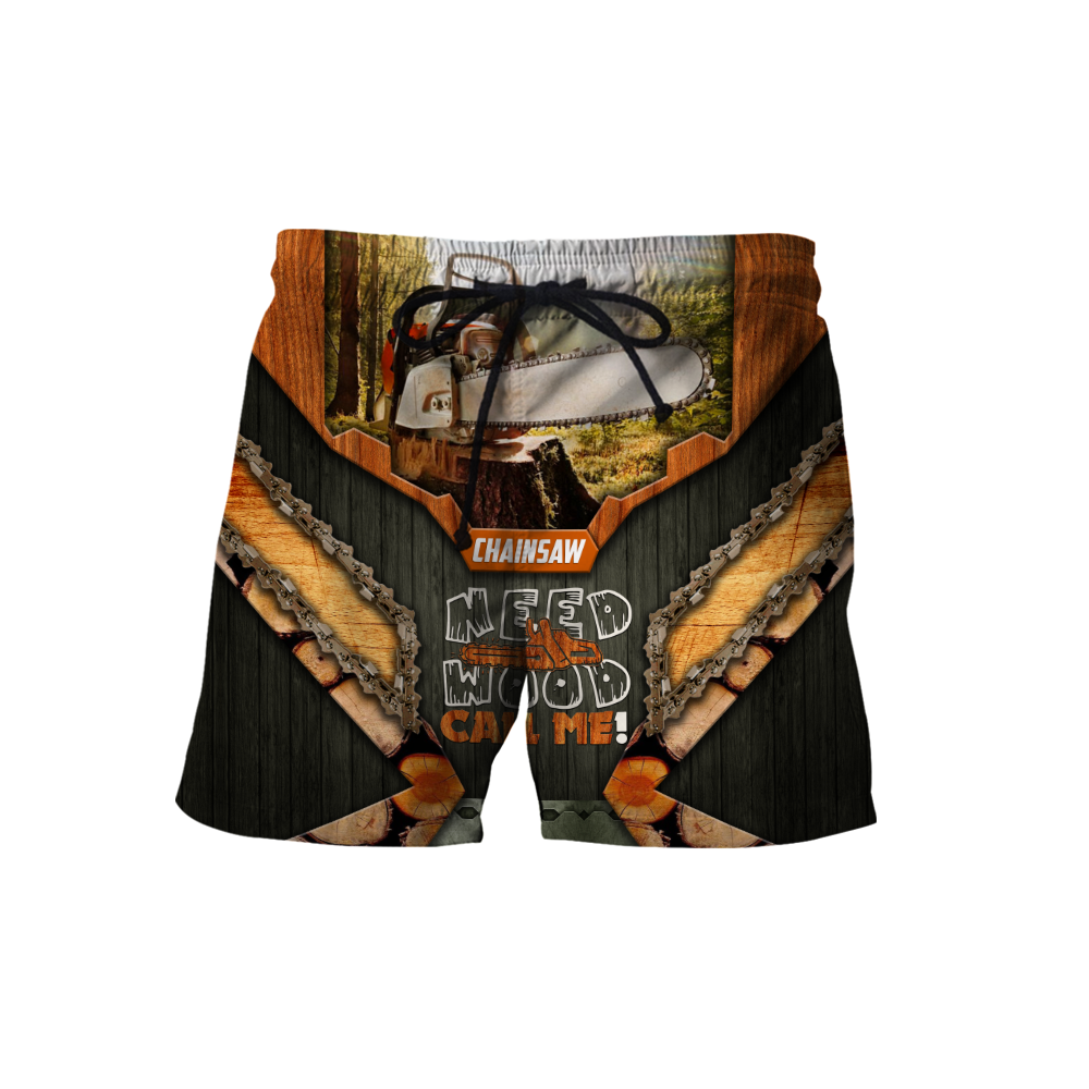 3D Chainsaw Need Wood Call Me Unisex Shirts