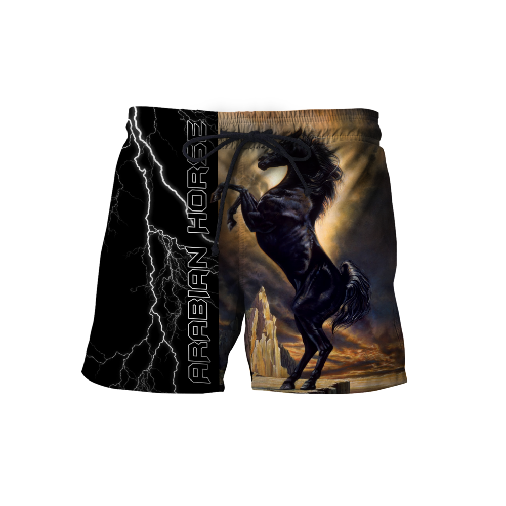 Black Stallion Arabian Horse 3D All Over Printed Shirt Hoodie Pi301202 - Amaze Style™-Apparel