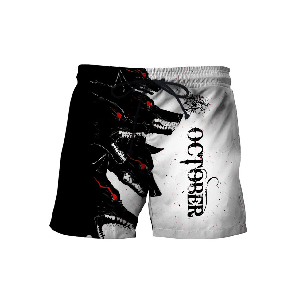 The Dark Wolf October 3D All Over Printed Unisex Deluxe Hoodie ML