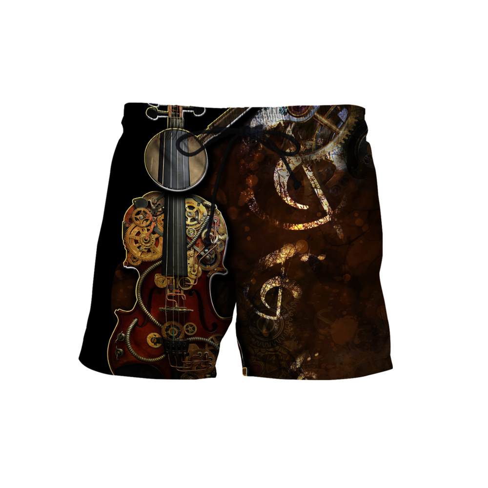 Steampunk Violin Mechanic All Over Printed Hoodie For Men and Women TN
