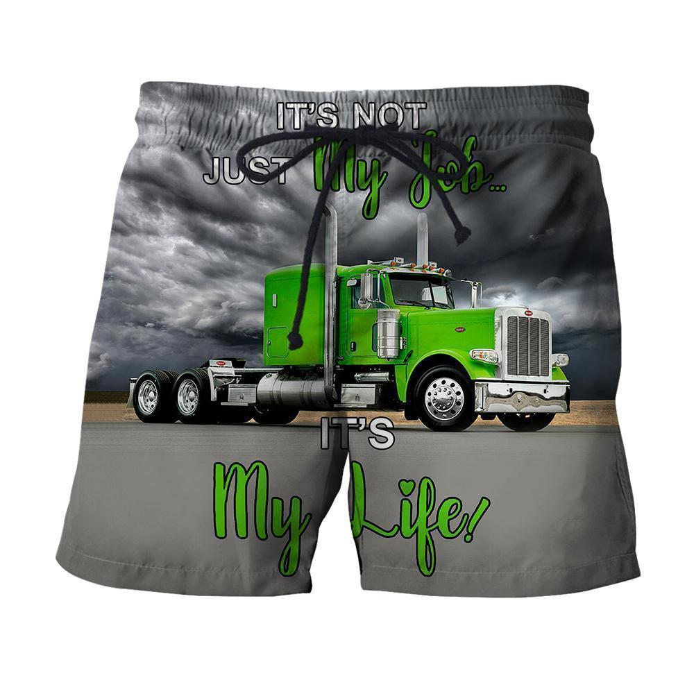 3D All Over Printed Green Truck Shirts and Shorts - Amaze Style™-Apparel