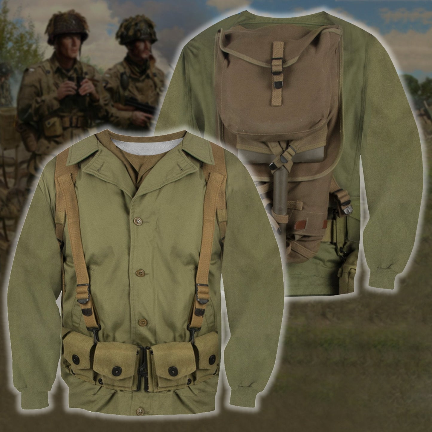 3D All Over Printed U.S. WWII Soldier Shirts - Amaze Style™-Apparel