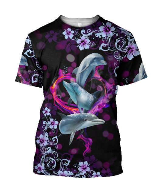 All Over Printed Dolphin Hoodie JJW01092002-MEI