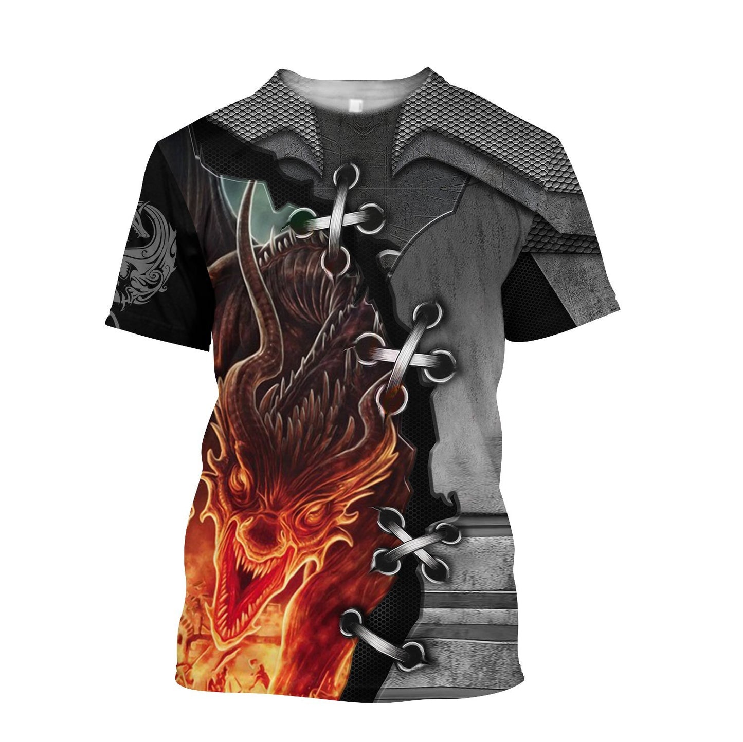 3D Tattoo and Dungeon Dragon Hoodie HAC111202-Apparel-NM-T-shirt-S-Vibe Cosy™