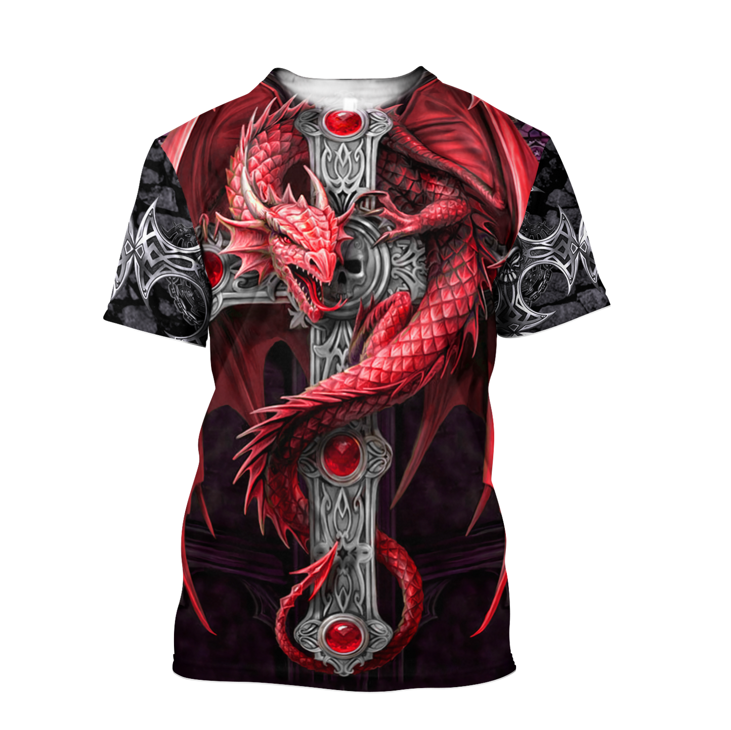 Tattoo and Dungeon Dragon Hoodie T Shirt For Men and Women HAC090606-Apparel-NM-T-Shirt-S-Vibe Cosy™