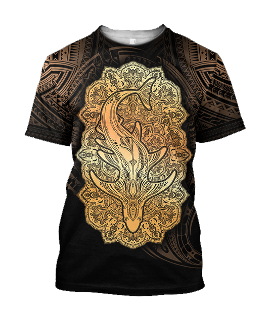Wild Shark Polynesian 3d all over printed shirt and short for man and women JJ190202 PL - Amaze Style™-Apparel