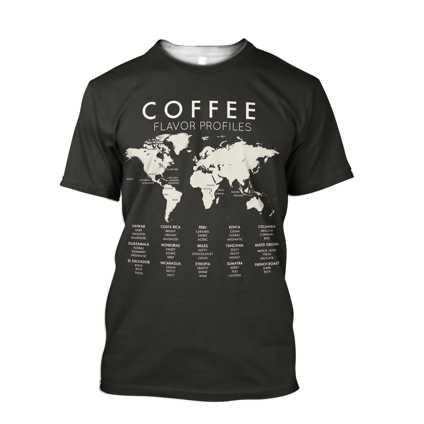 Beautiful Maps Coffee World 3D All Over Printed Differences Between Types Of World Coffee Shirts and Shorts Pi271102 PL - Amaze Style™-Apparel