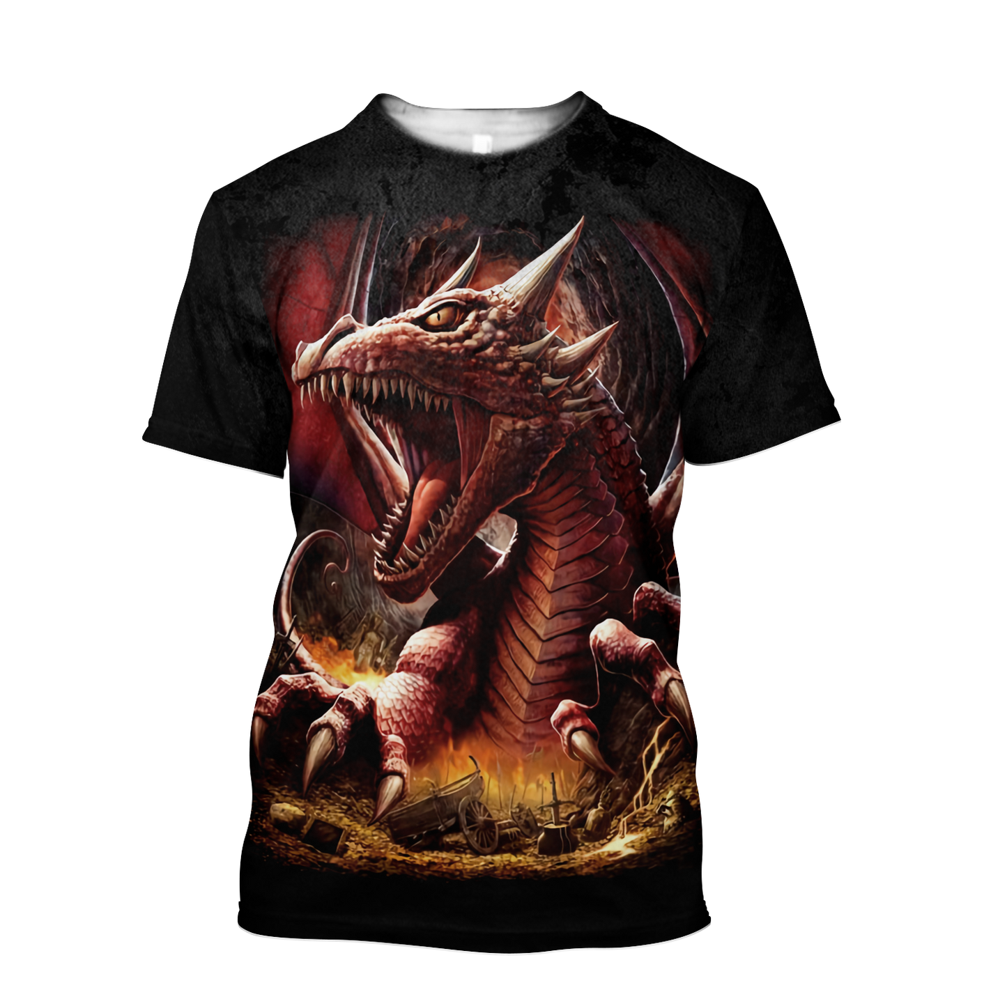 3D Armor Tattoo and Dungeon Dragon Hoodie HAC140101-Apparel-NM-T-shirt-S-Vibe Cosy™