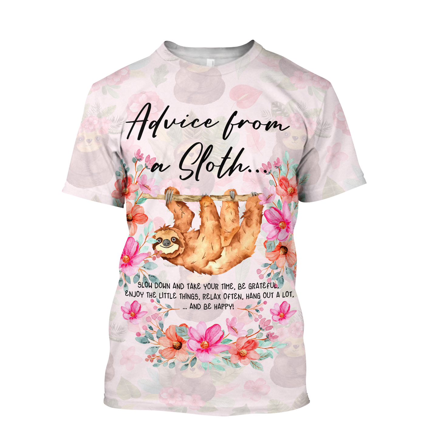 All Over Printed Advice From A Sloth HHT04092009-MEI