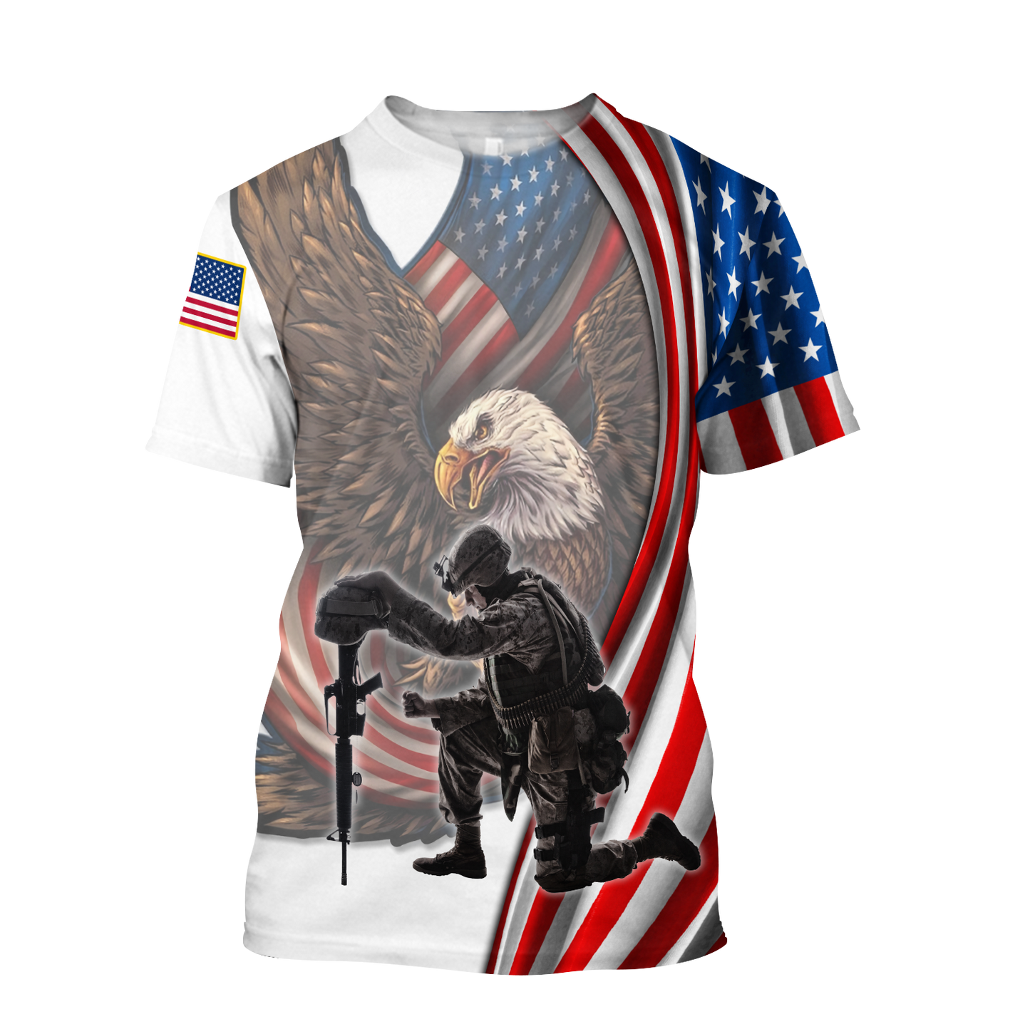 Stand For The Flag Knee For The Fallen 3D All Over Printed Shirts For Men and Women