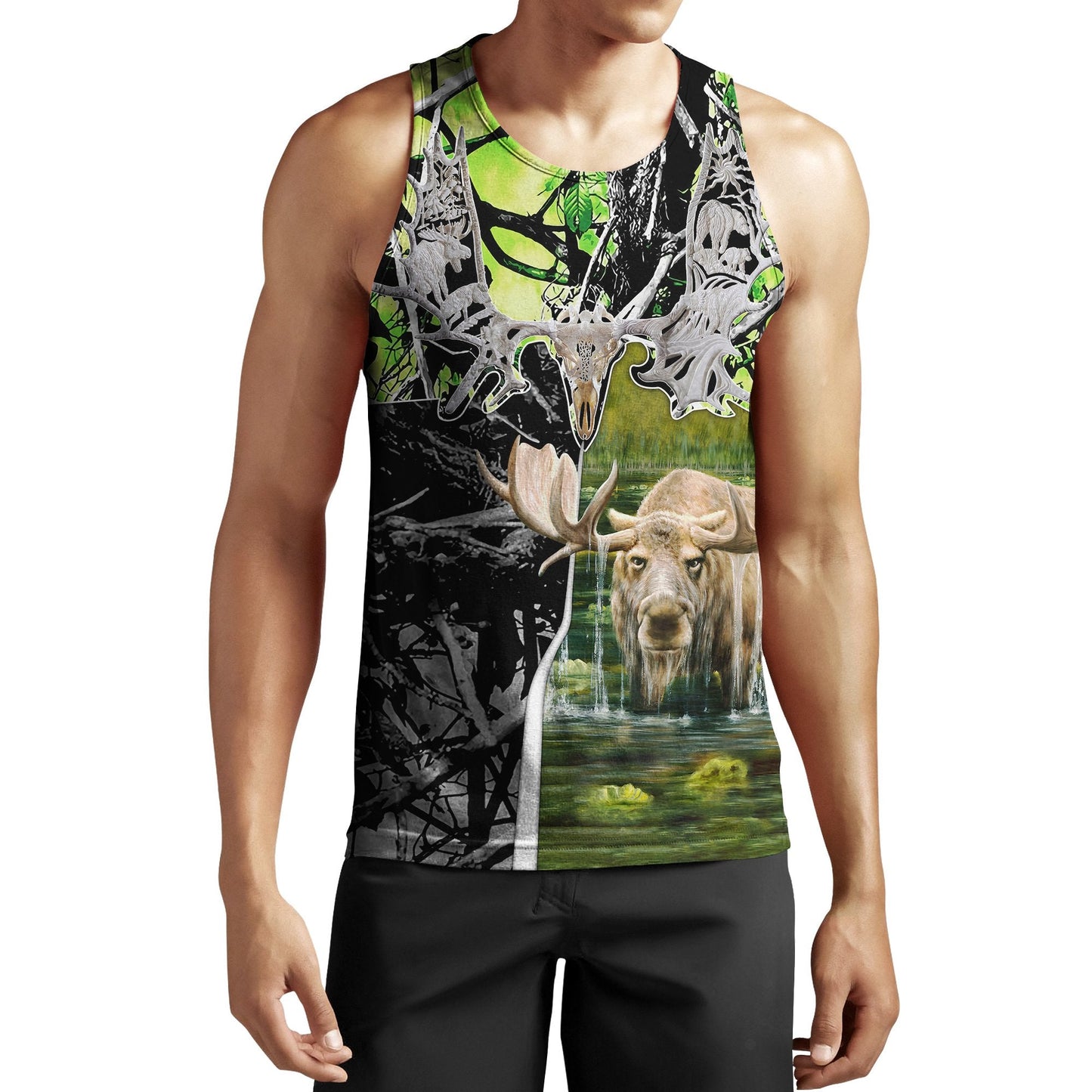 Beutiful moose hunting camo 3D all over printed shirts for man and women JJ161202 PL - Amaze Style™-Apparel