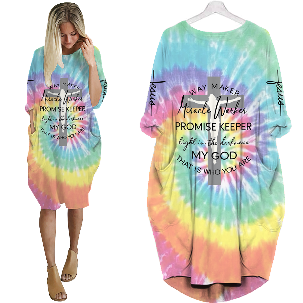 Way Maker Miracle Worker Batwing Pocket Dress TA040805S
