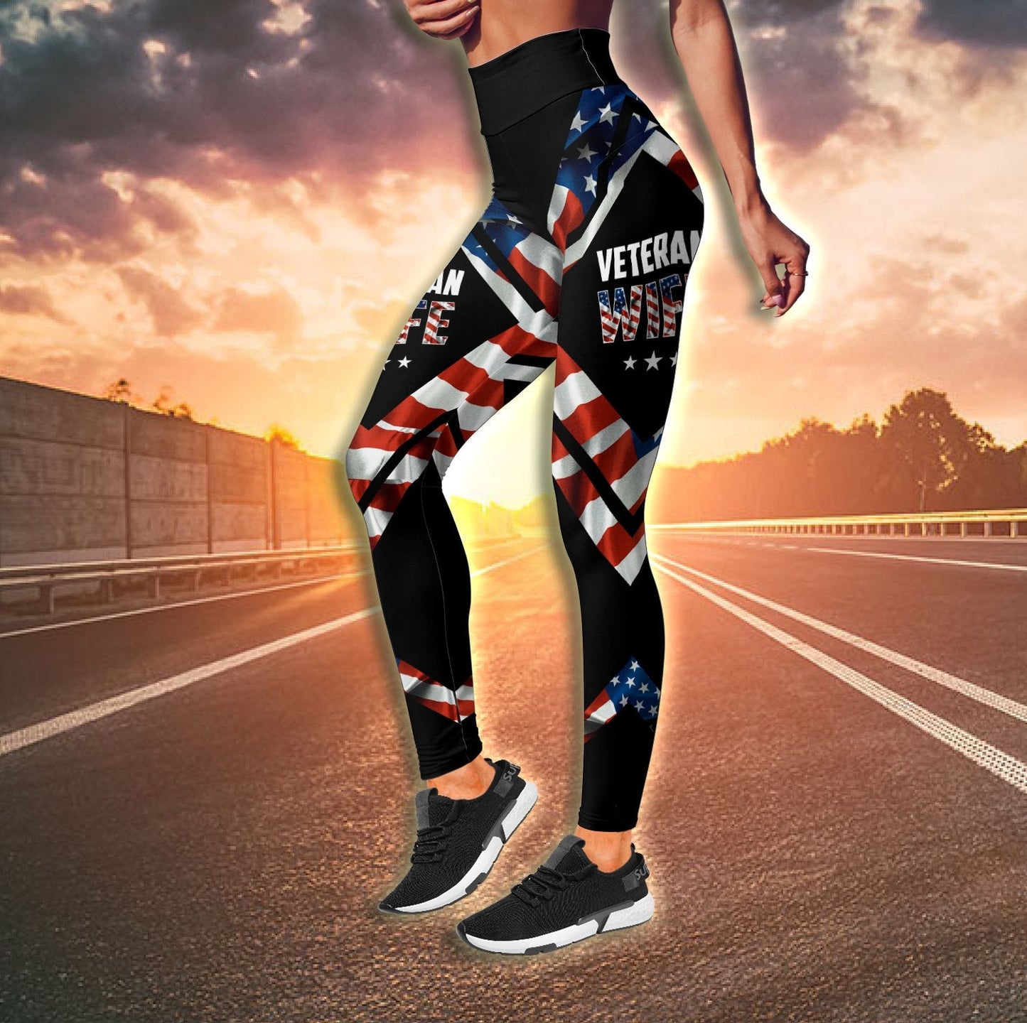 US Veteran Wife Combo (Legging+Tank) for women