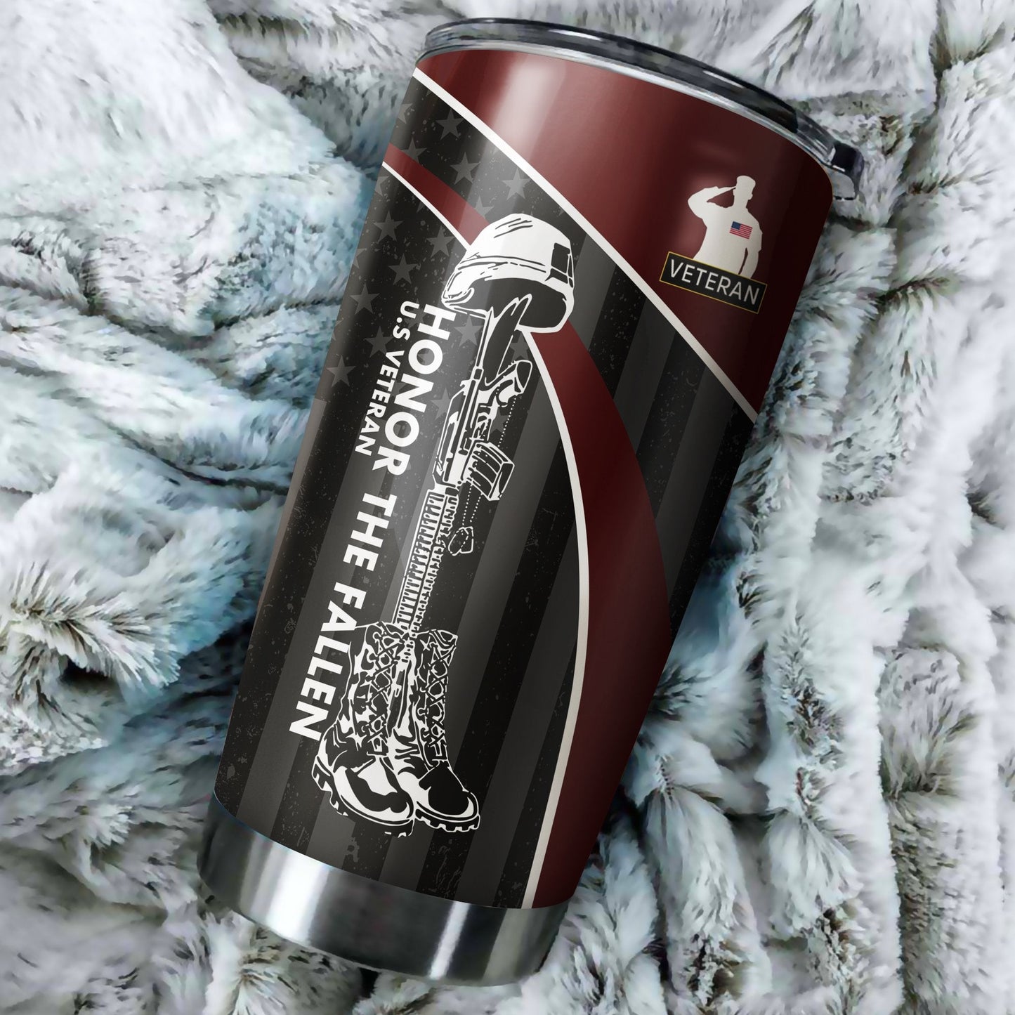 Veteran Honor the fallen I will stainless steel tumbler Proud Military