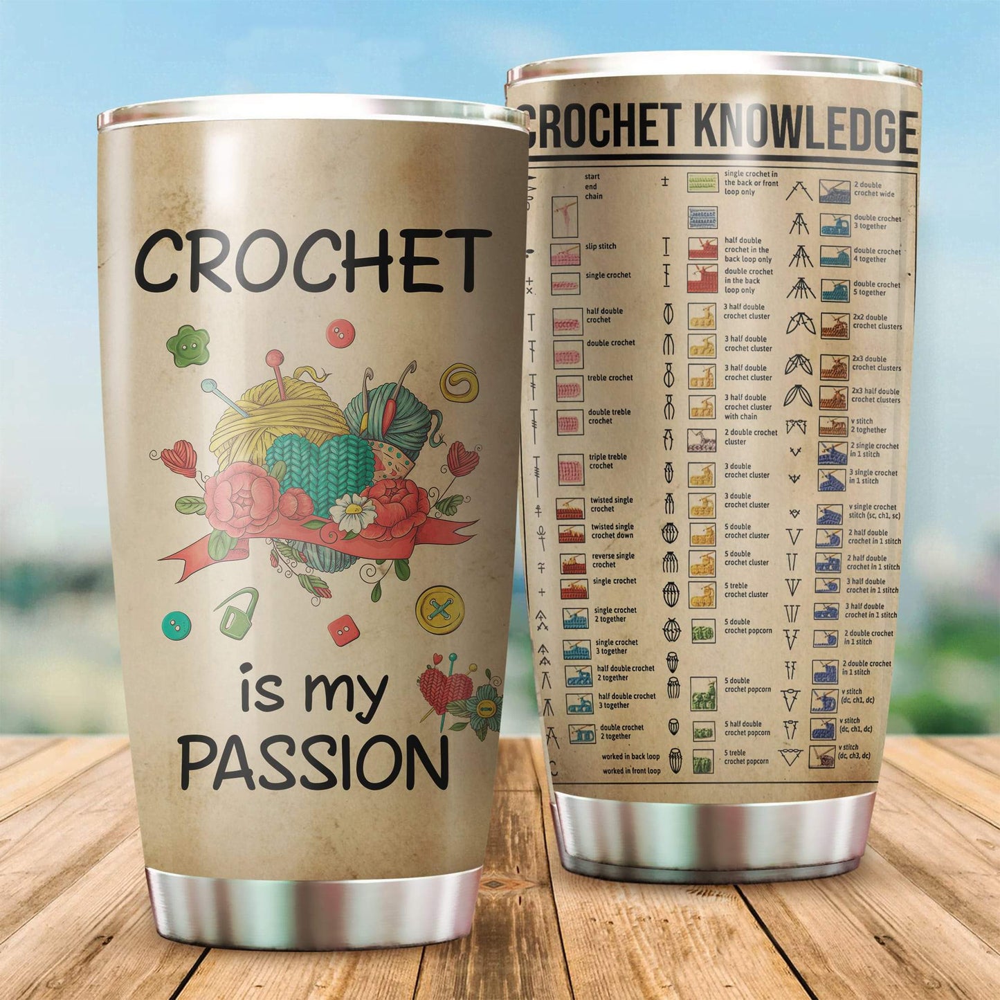 Beautiful Crochet Knowledge Tumbler Premium AM092047-MEI