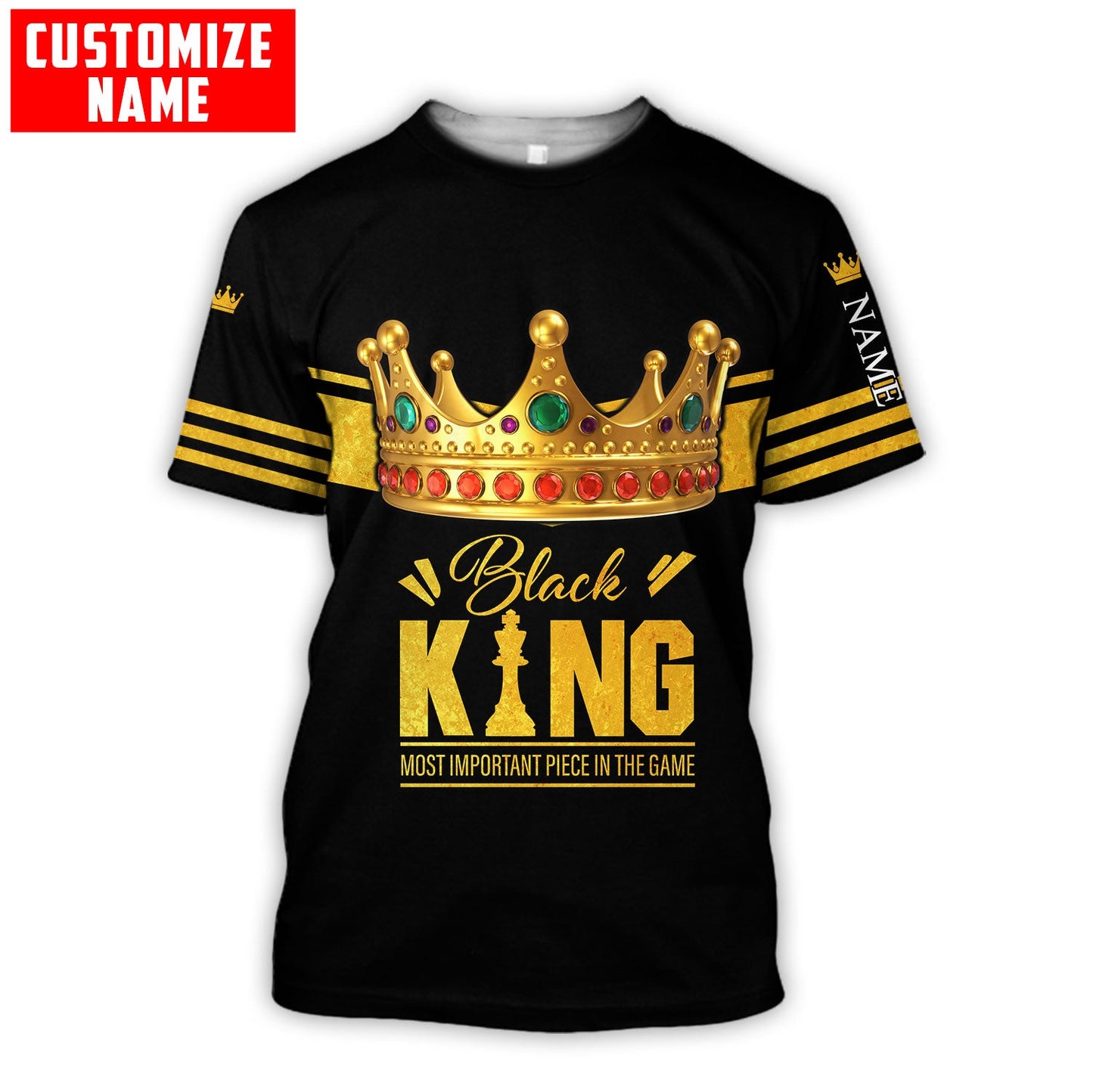 African Culture Personalize Name Black King Combo Tshirt And Boardshort ML