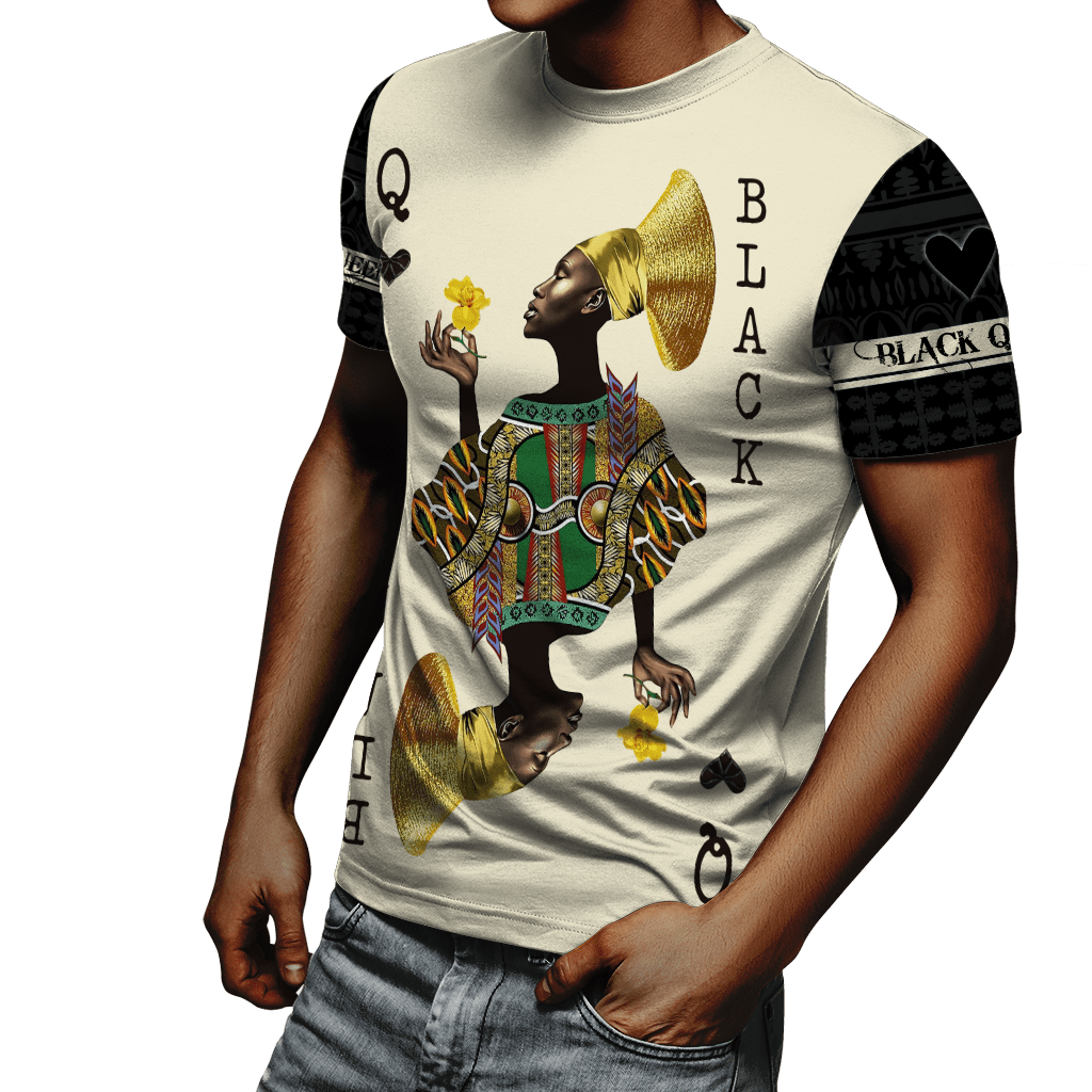 African Culture Black Queen Combo Tshirt And Boardshort ML