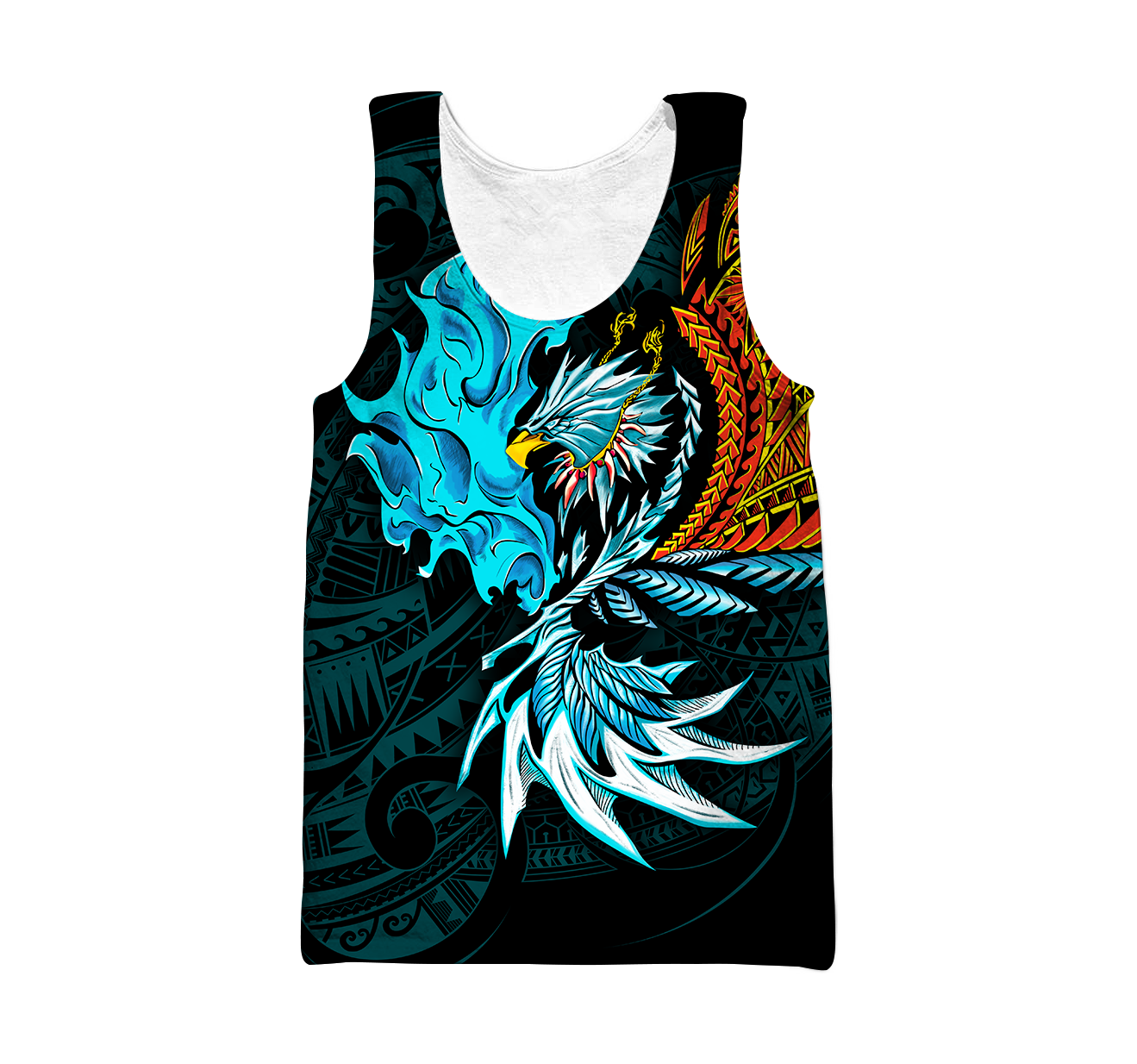 Amazing Eagle Warrior Polynesian 3D Tattoo Unisex Deluxe Hoodie ML