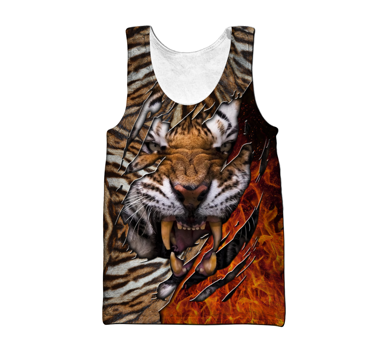 Warrior Tiger Hoodie Over Printed for Men and Women