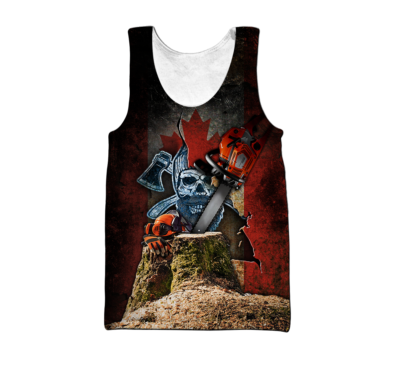 Beautiful Chainsaw Canadian Flag Art 3D All Over Printed Shirts Pi281102 - Amaze Style™-Apparel