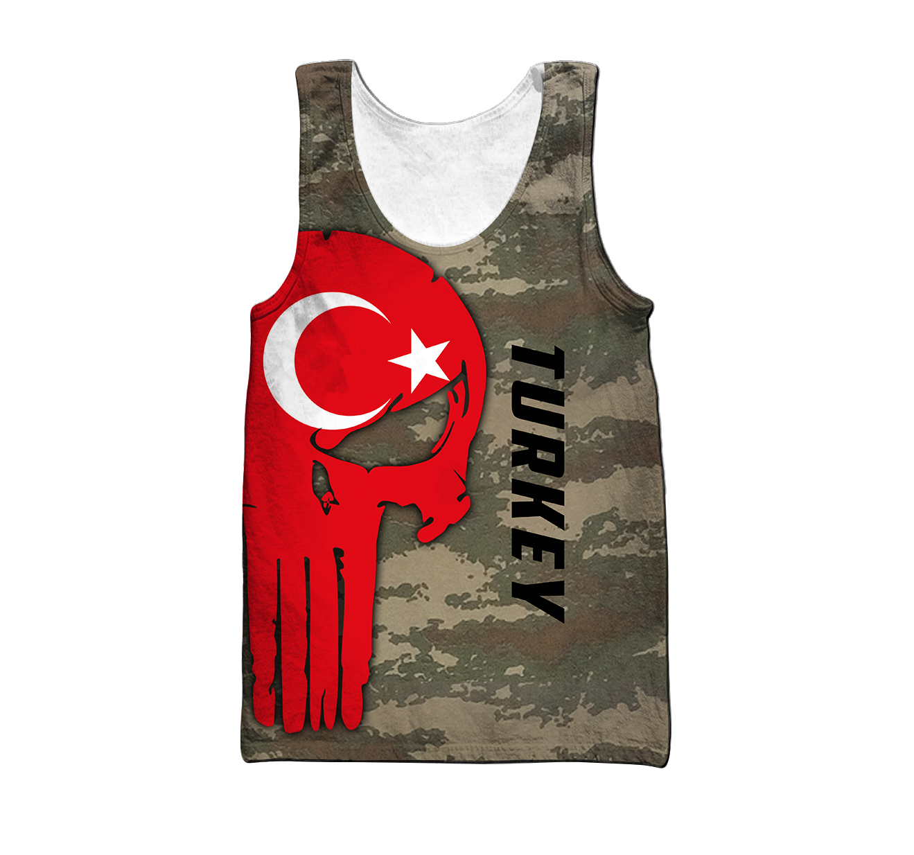 Turkey Skull Flag Camo Style 3D All Over Printed Hoodie Shirt Limited by SUN QB06232006