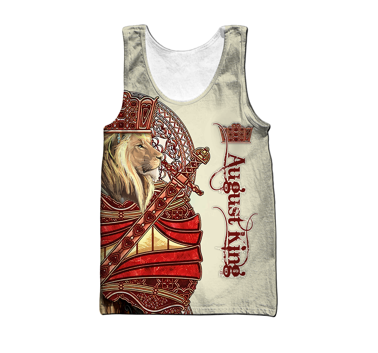 August King Lion Royal 3D All Over Printed Unisex Shirts