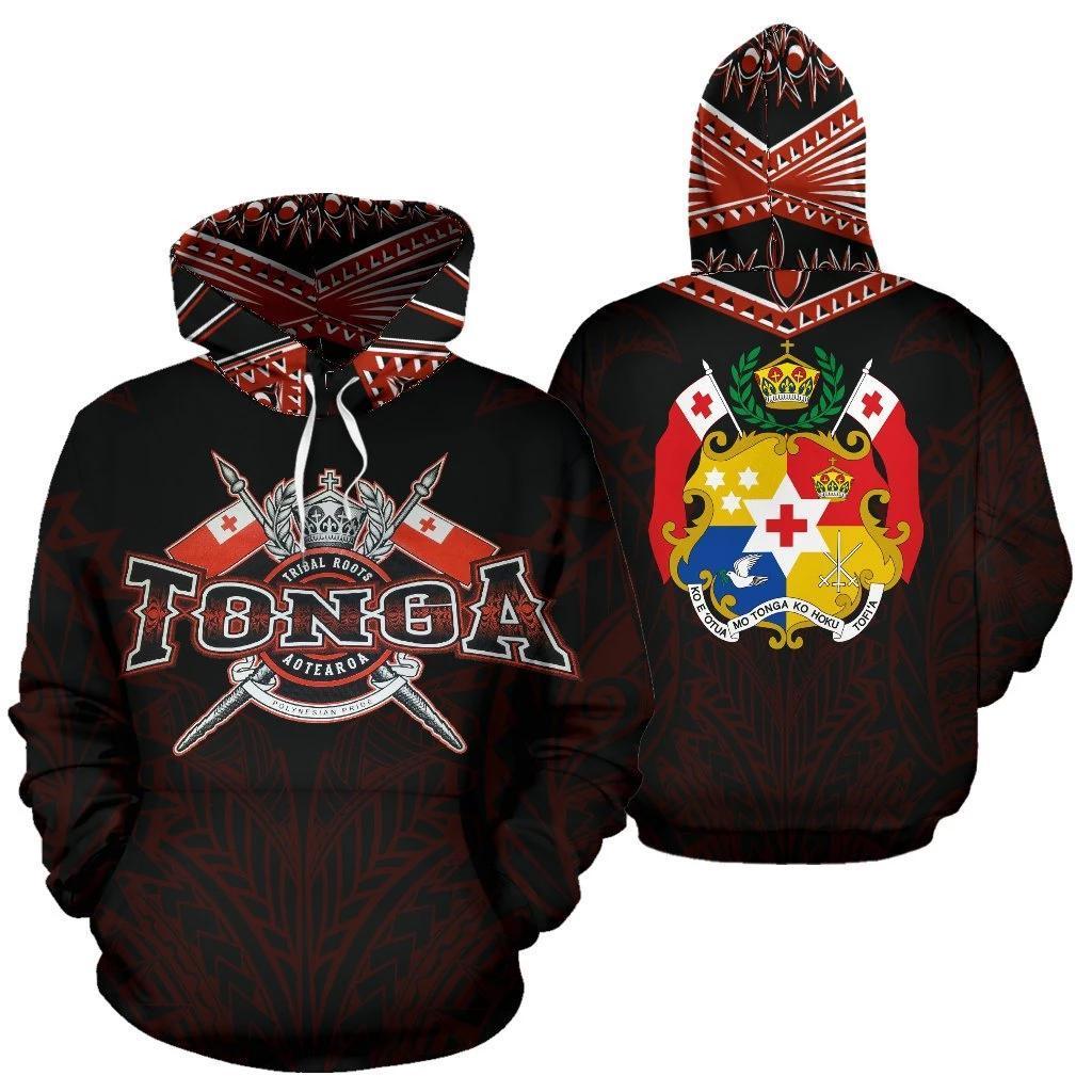 Tonga All Over Hoodie Black HC2906 - Amaze Style™-Apparel