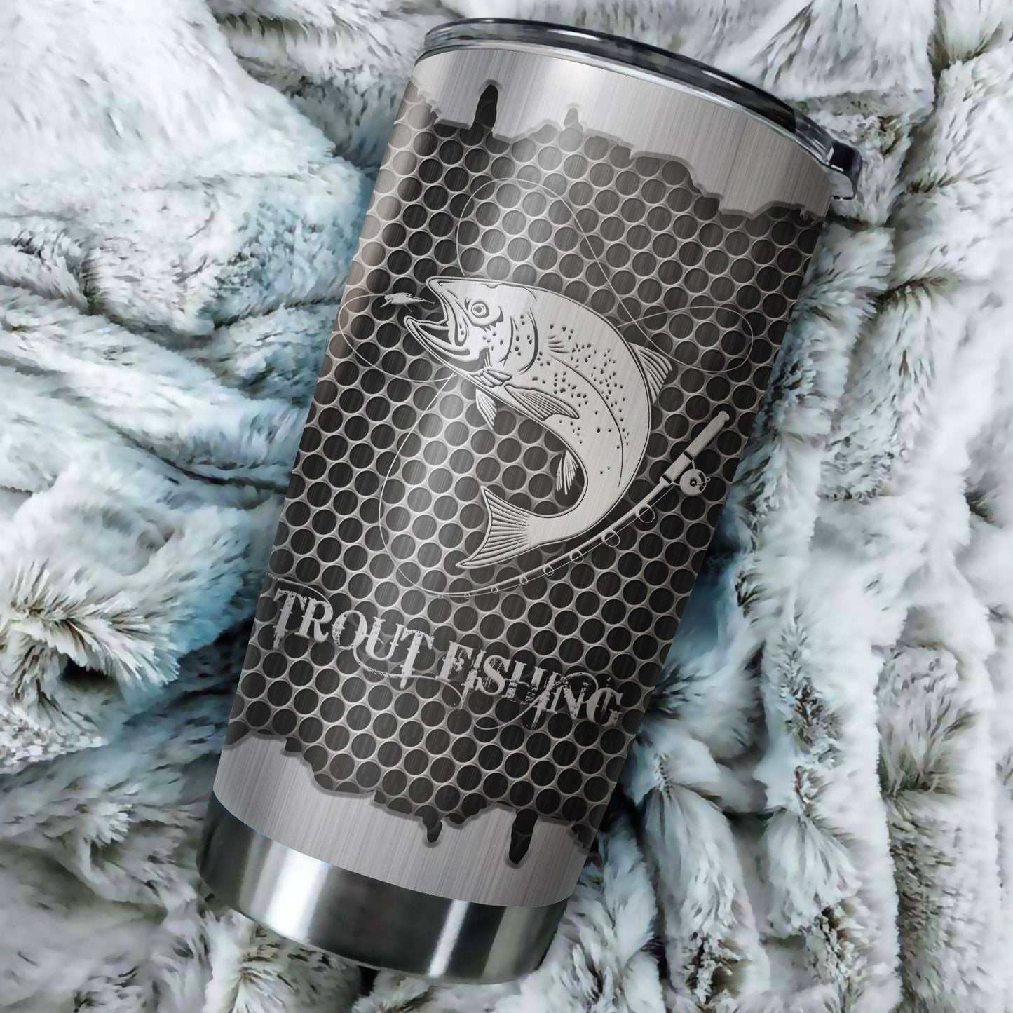 Trout Fishing Metal Stainless Steel Tumbler 20 Oz HC27507 - Amaze Style™-Tumbler