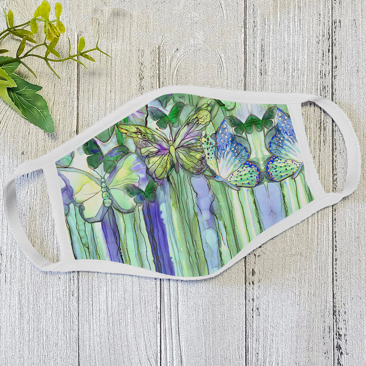 Butterfly Face Mask White ML