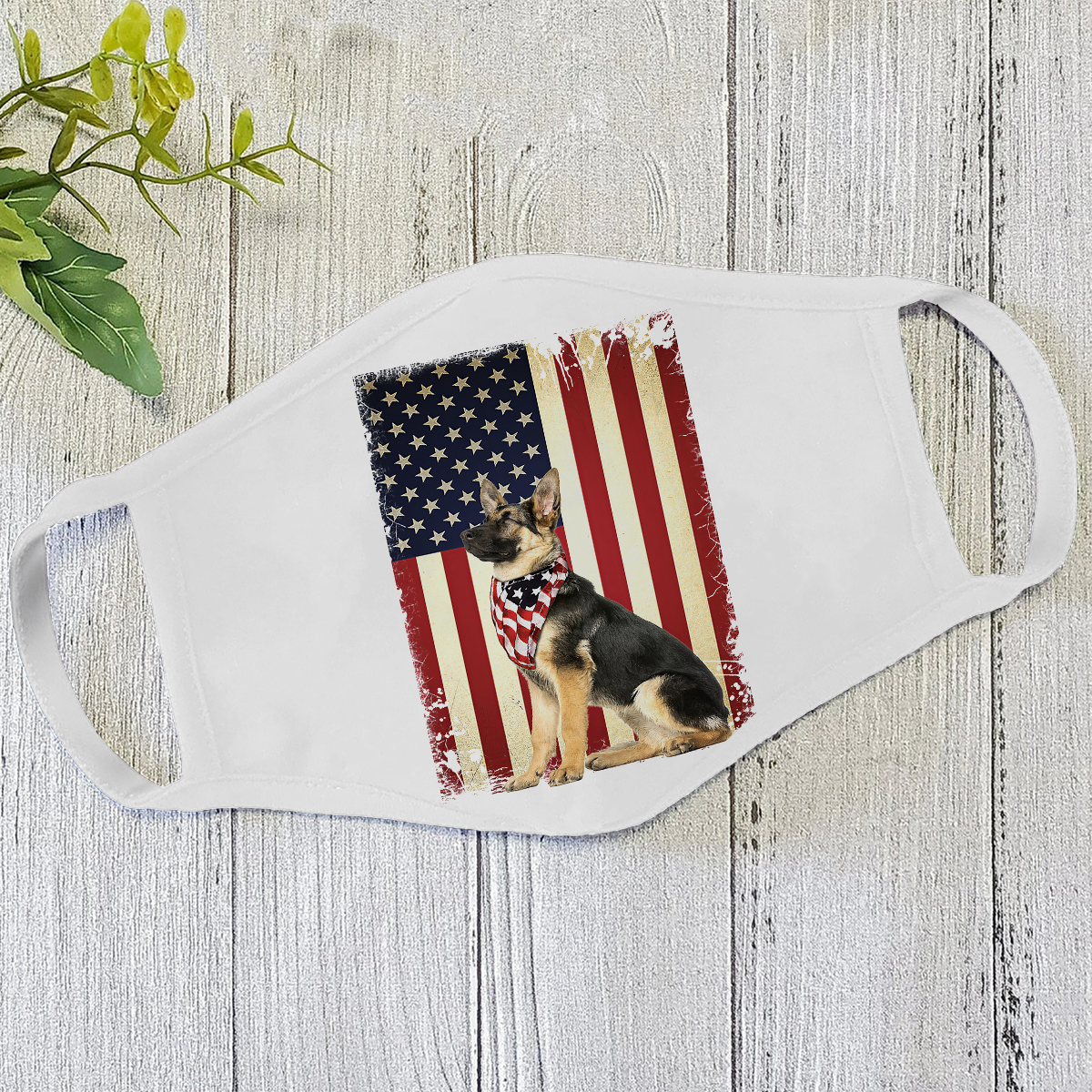 German Shepherd Police Dog Mask Polyblend Face Mask DL
