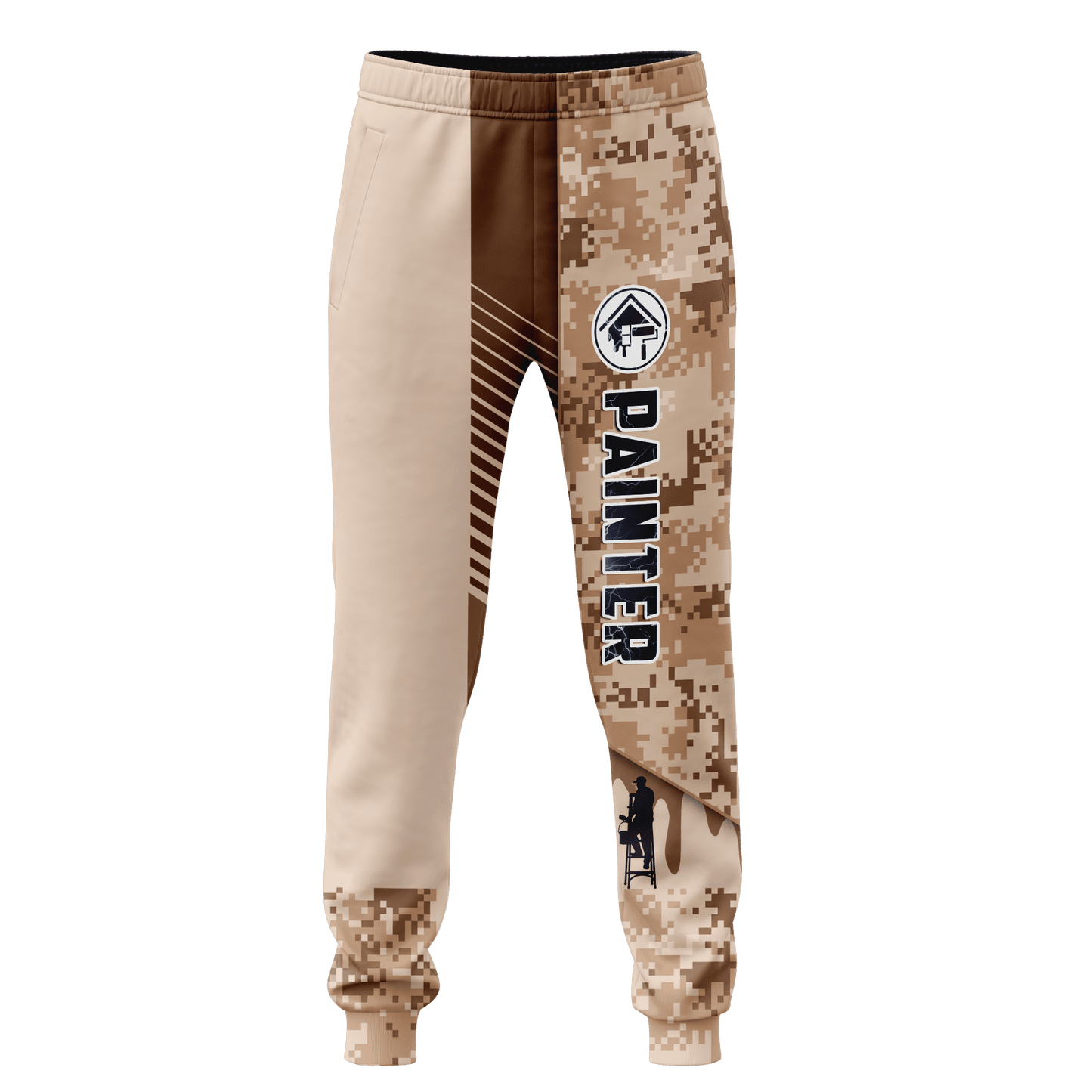 Tmarc Tee Personalized Name Painter 3D Printed Combo Hoodie + Sweatpants Brown Camo
