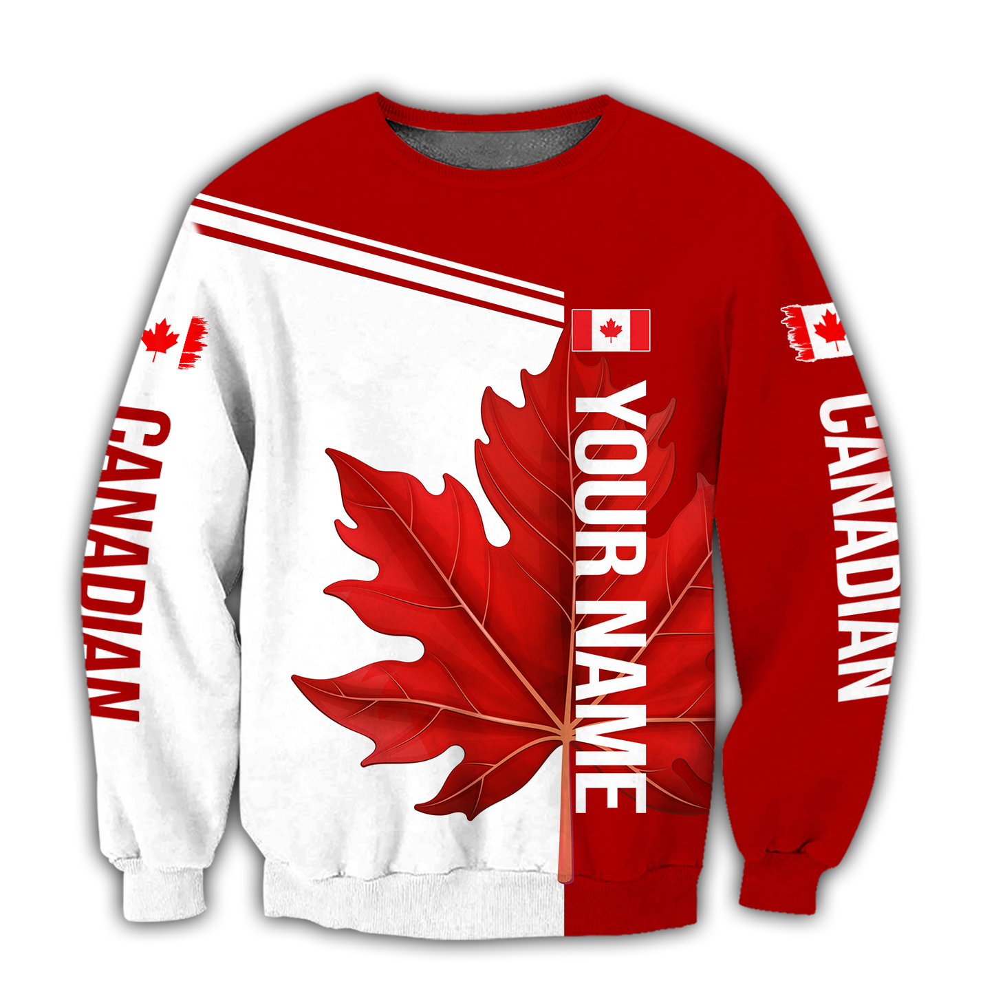 Canada Day No24 Personalized Maple Leaf Pullover Premium Unisex Hoodie