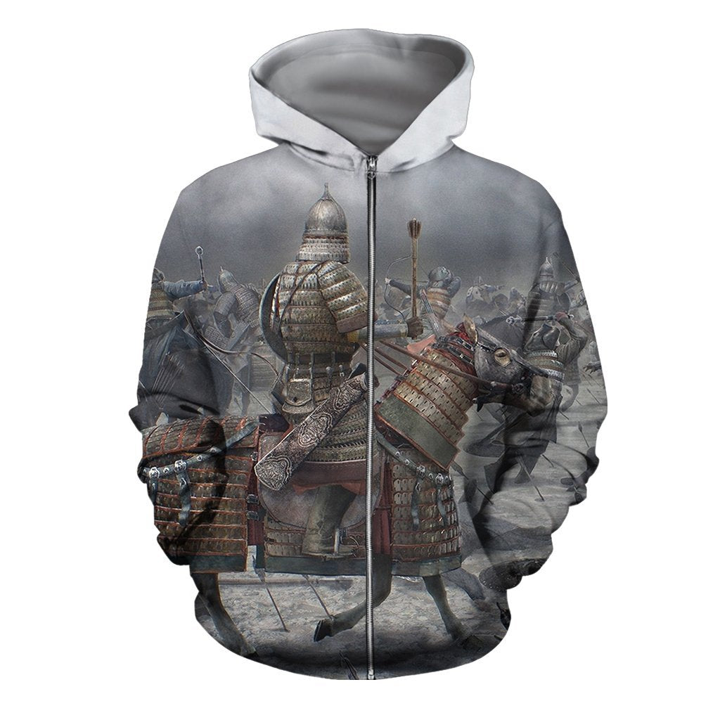 3D All Over Print Mongol Warriors War Hoodie - Amaze Style™-Apparel