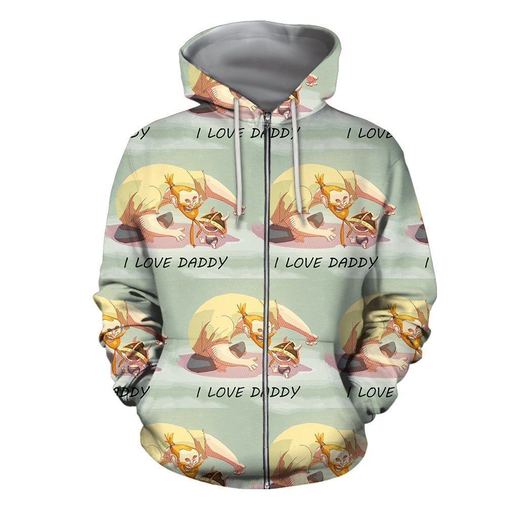 3D All Over Print Son Dad Hero Hoodie - Amaze Style™-Apparel
