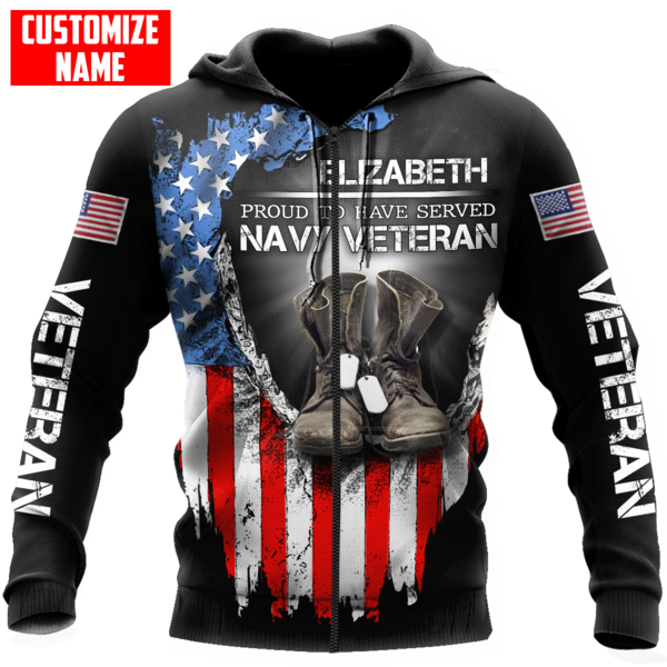 Proud To Have Served Navy Veteran 3D All Over Printed For Man And Women